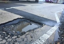 Monster pothole opens up on main road into Canterbury