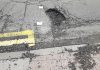 Monster pothole opens up on major city route