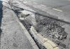 Gigantic pothole opens on busy Canterbury street