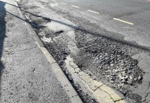 Gigantic pothole opens on busy Canterbury street