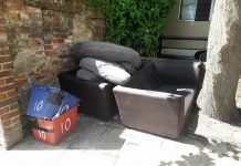 Need to get rid of a sofa? Just dump it in the road and pretend you’re giving it away
