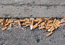 Smokers who drop cigarette butts are fined